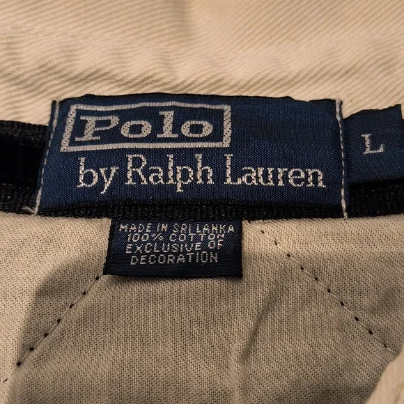 Polo Ralph Lauren vintage men's long sleeve polo shirt large black/white stripes - Picture 11 of 13